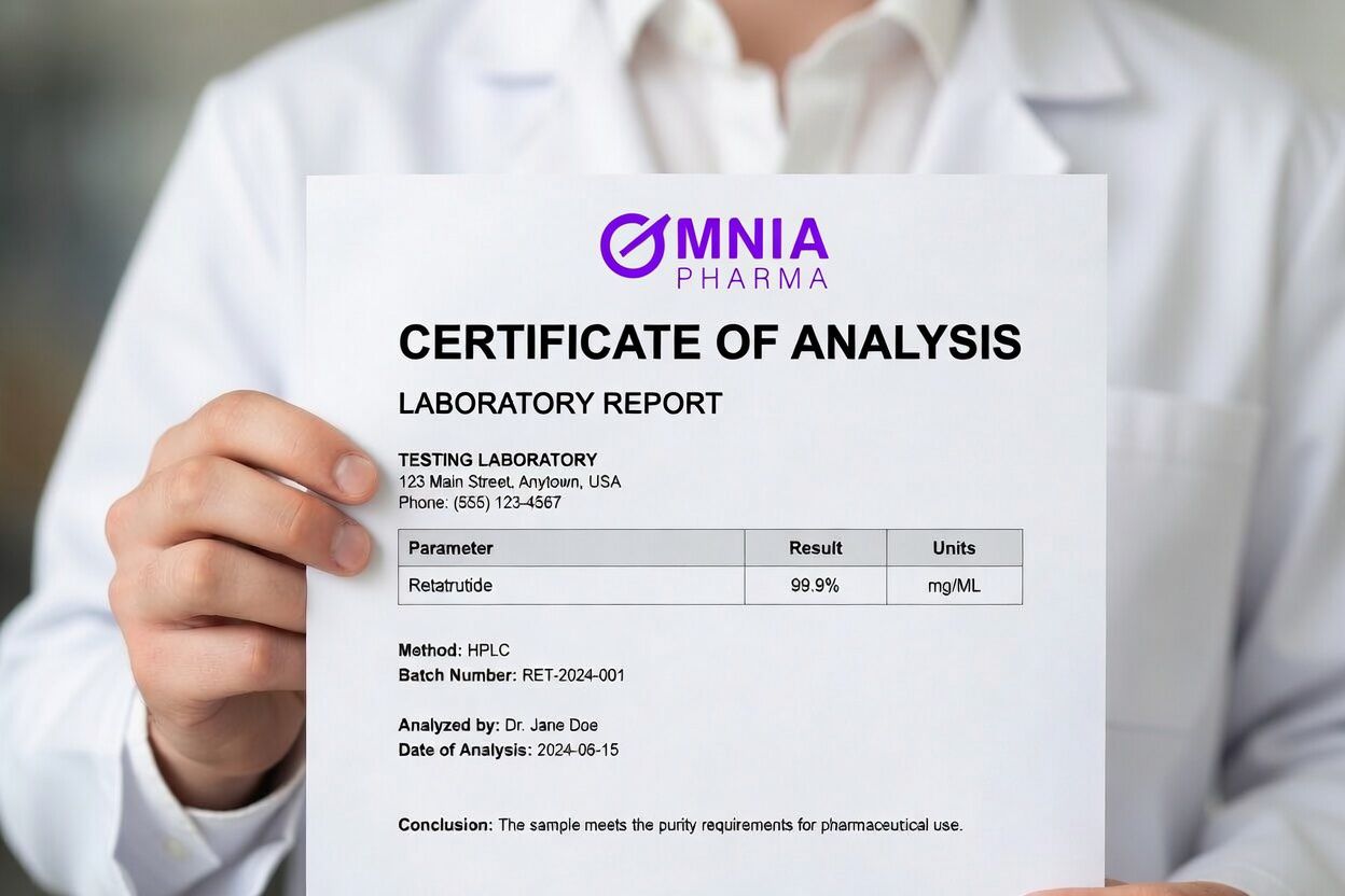 Certificate of Analysis - Omnia Pharma